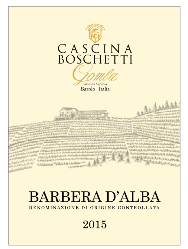 TABC label artwork for Cascina Boschetti Barbera d'Alba