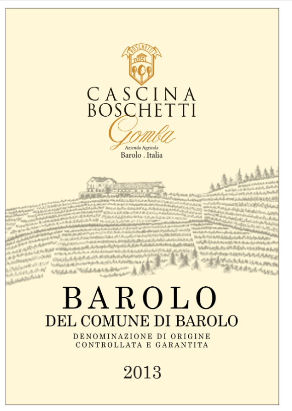 TABC label artwork for Cascina Boschetti Barolo Nebbiolo Red Wine