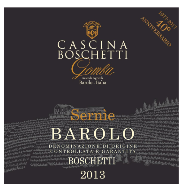 TABC label artwork for Cascina Boschetti 'Sernie' Barolo Nebbiolo Red Wine