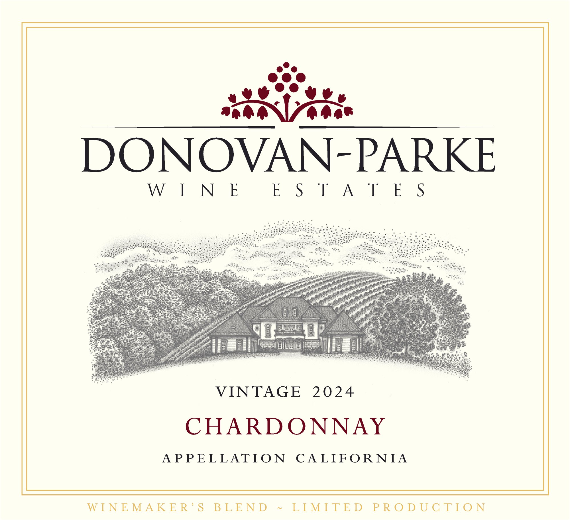TABC label artwork for Donovan-Parke Chardonnay California 0030