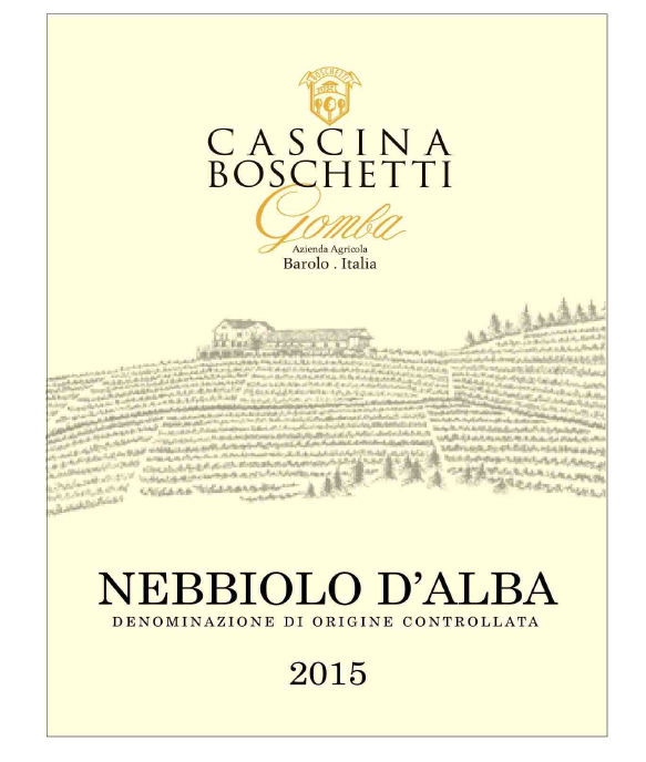TABC label artwork for Cascina Boschetti Nebbiolo d'Alba Nebbiolo Red Wine