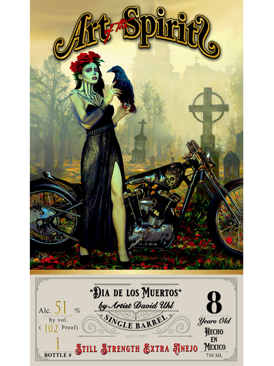 TABC label artwork for ART OF THE SPIRITS DIA DE LOS MUERTOS ANEJO