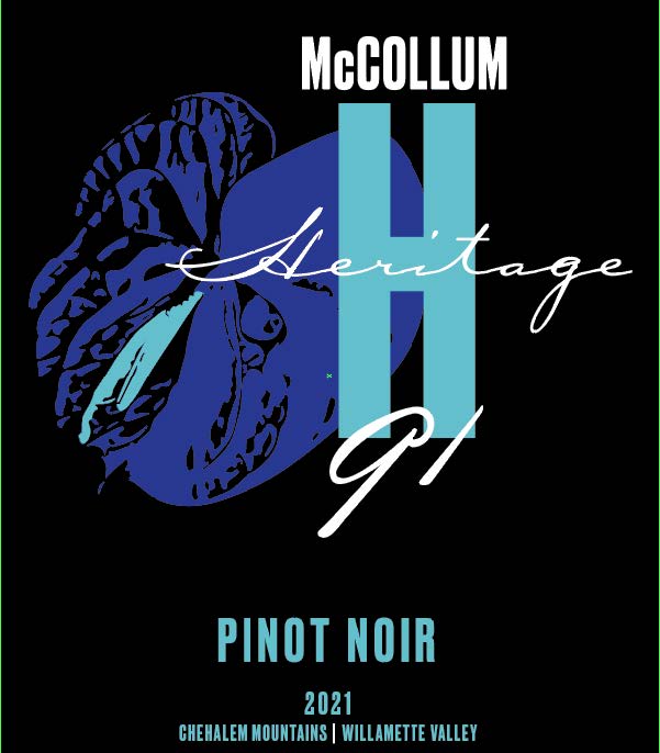 TABC label artwork for MCCOLLUM HERITAGE 91 - Pinot Noir WV Chehalem Mtns