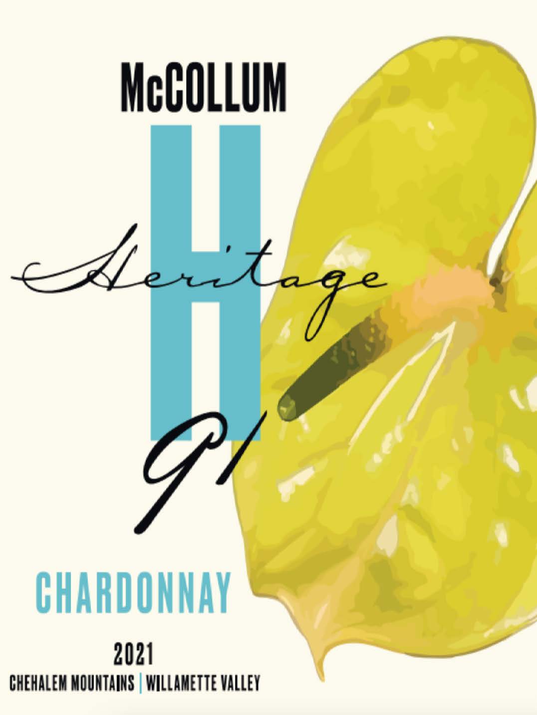 TABC label artwork for MCCOLLUM HERITAGE 91 - Chardonnay WV Chehalem Mtns