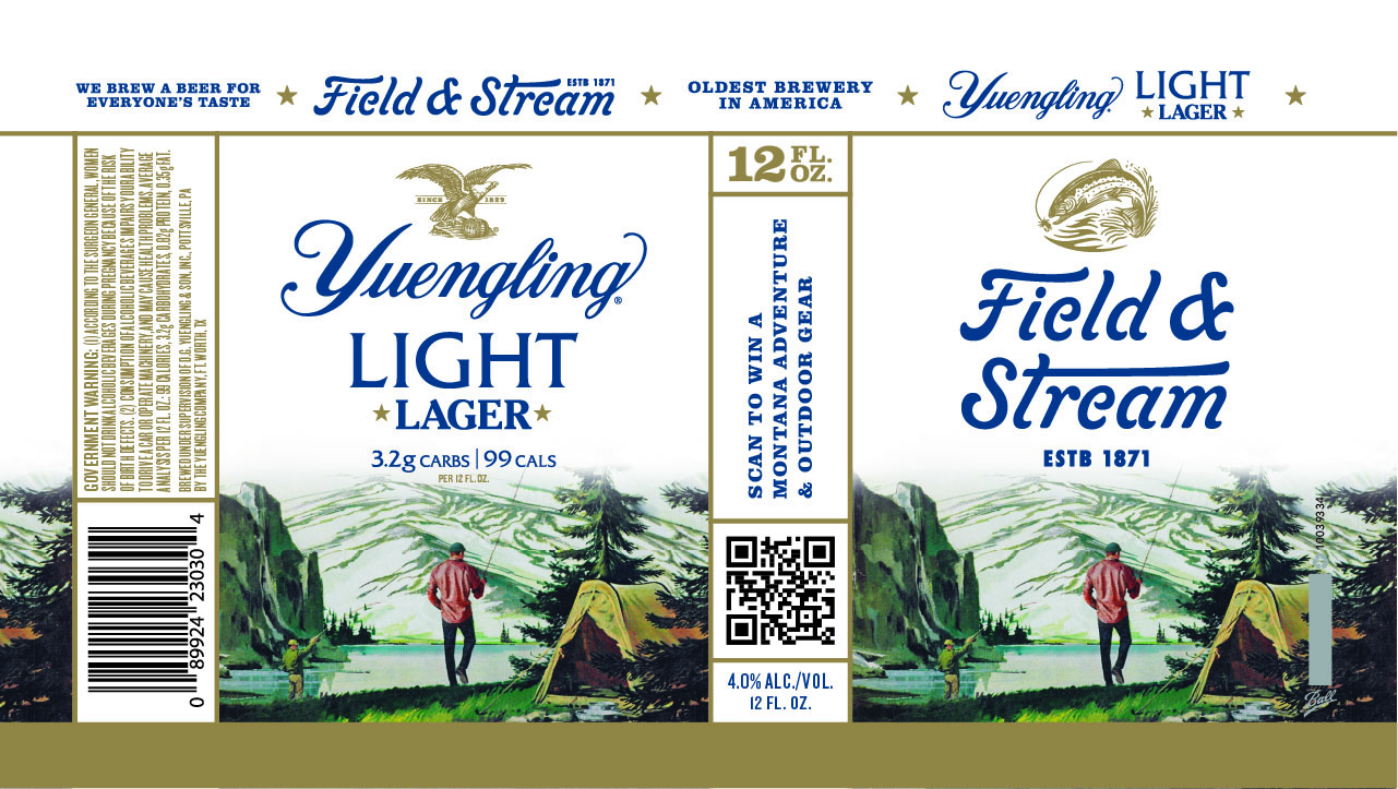 TABC label artwork for Yuengling Light Lager