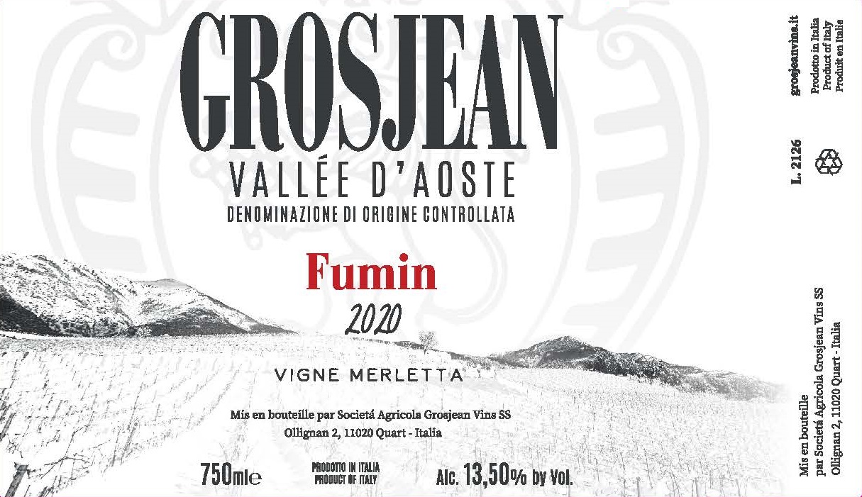 TABC label artwork for Grosjean Fumin Vigne Merletta Vallee d'Aoste