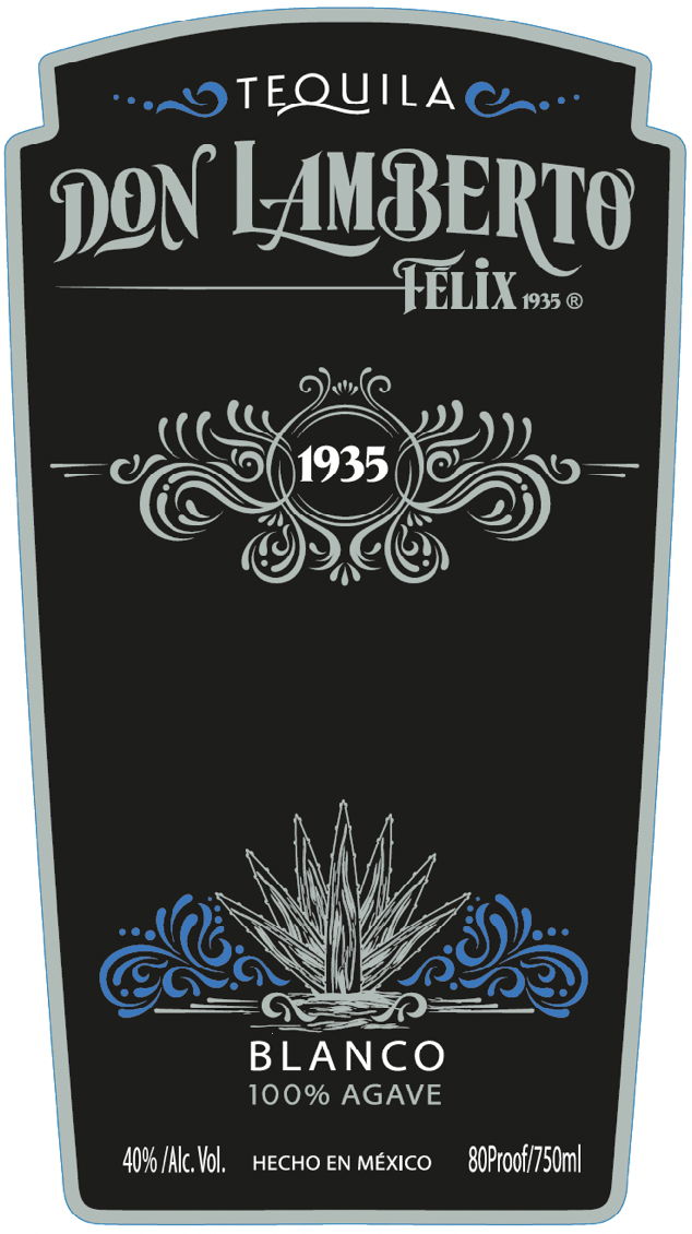 TABC label artwork for Don Lamberto Blanco Tequila
