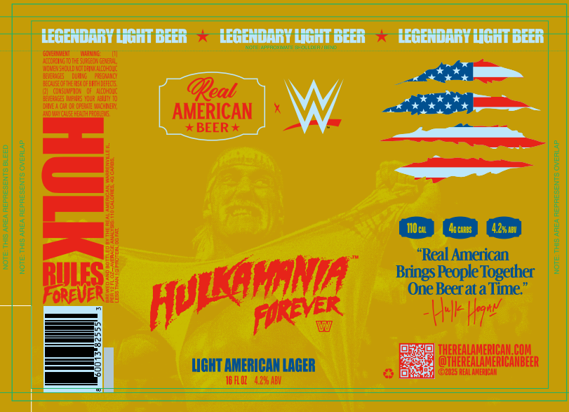 TABC label artwork for Hulkamania Forever
