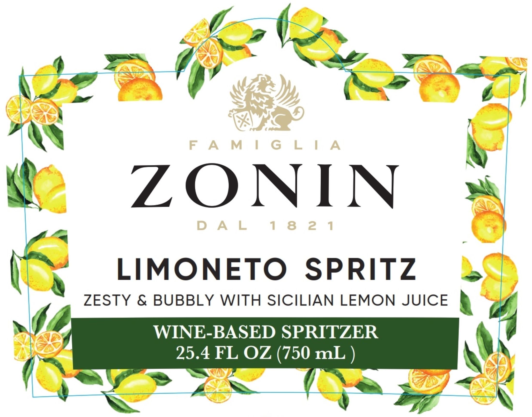 TABC label artwork for Zonin Limoneto Spritz