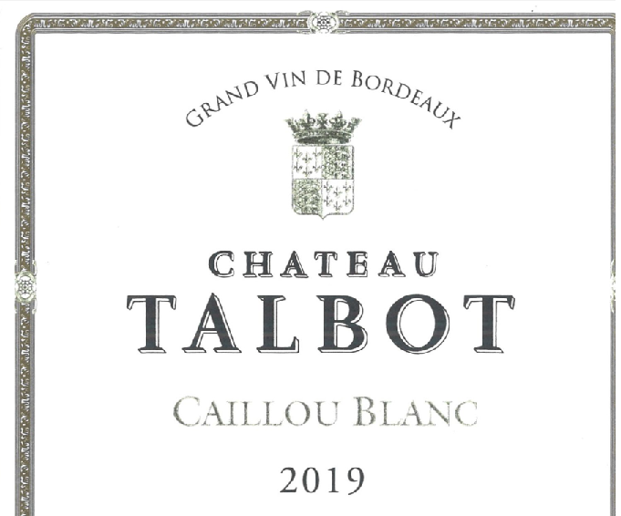 TABC label artwork for Chateau Talbot Caillou Blanc