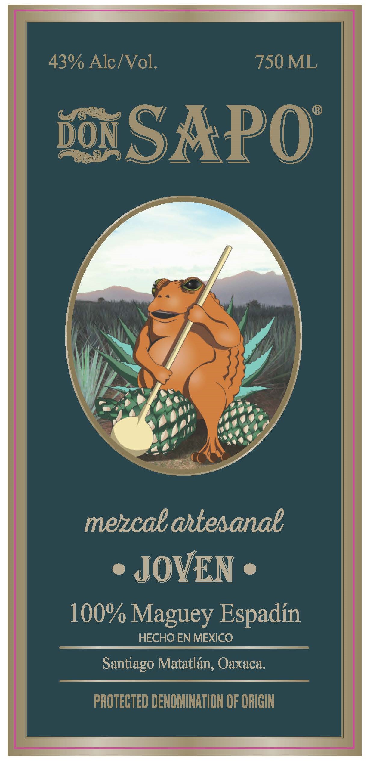 TABC label artwork for Don Sapo Mezcal