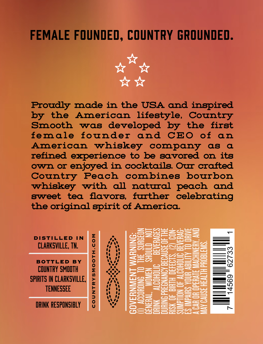 TABC label artwork for Country Smooth Country Peach