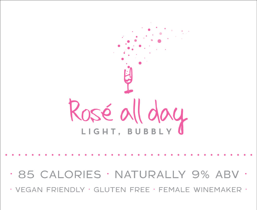 TABC label artwork for Rose all Day Bubbly Rose Wine