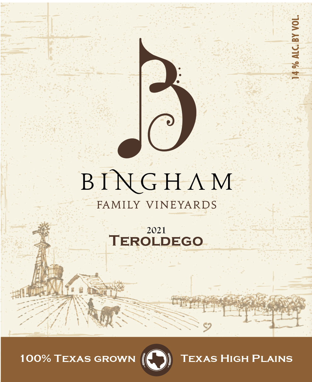 TABC label artwork for 2021 Teroldego
