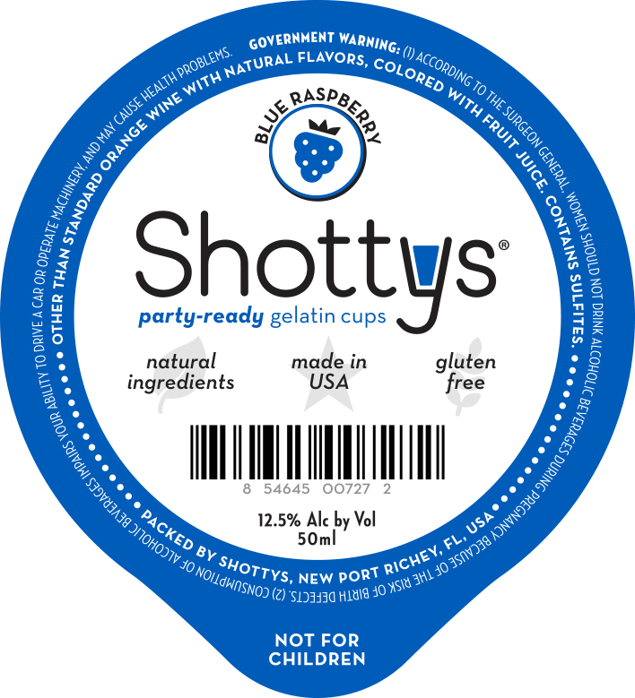 TABC label artwork for Shottys Blue Raspberry