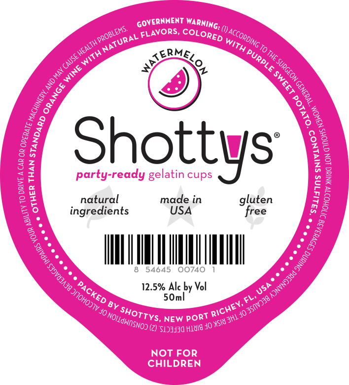 TABC label artwork for Shottys Watermelon