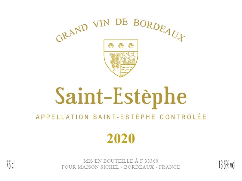 TABC label artwork for Sichel Saint Estephe Red
