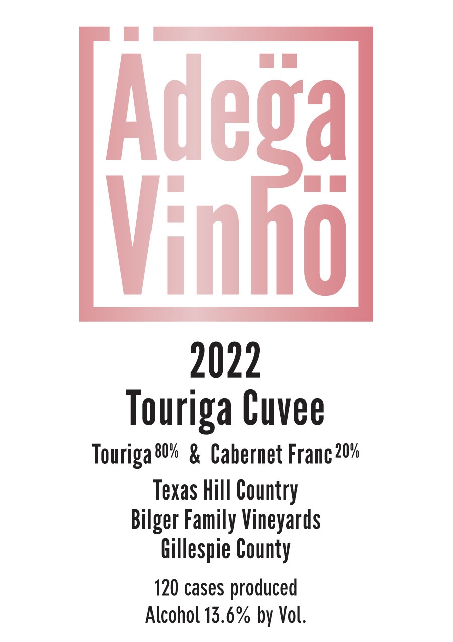 TABC label artwork for Adega Vinho