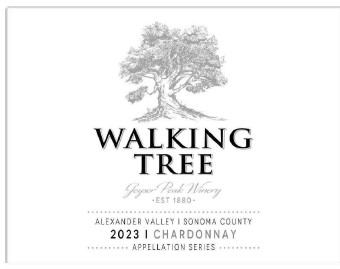 TABC label artwork for Geyser Peak Winery Walking Tree Chardonnay Alexander Valley