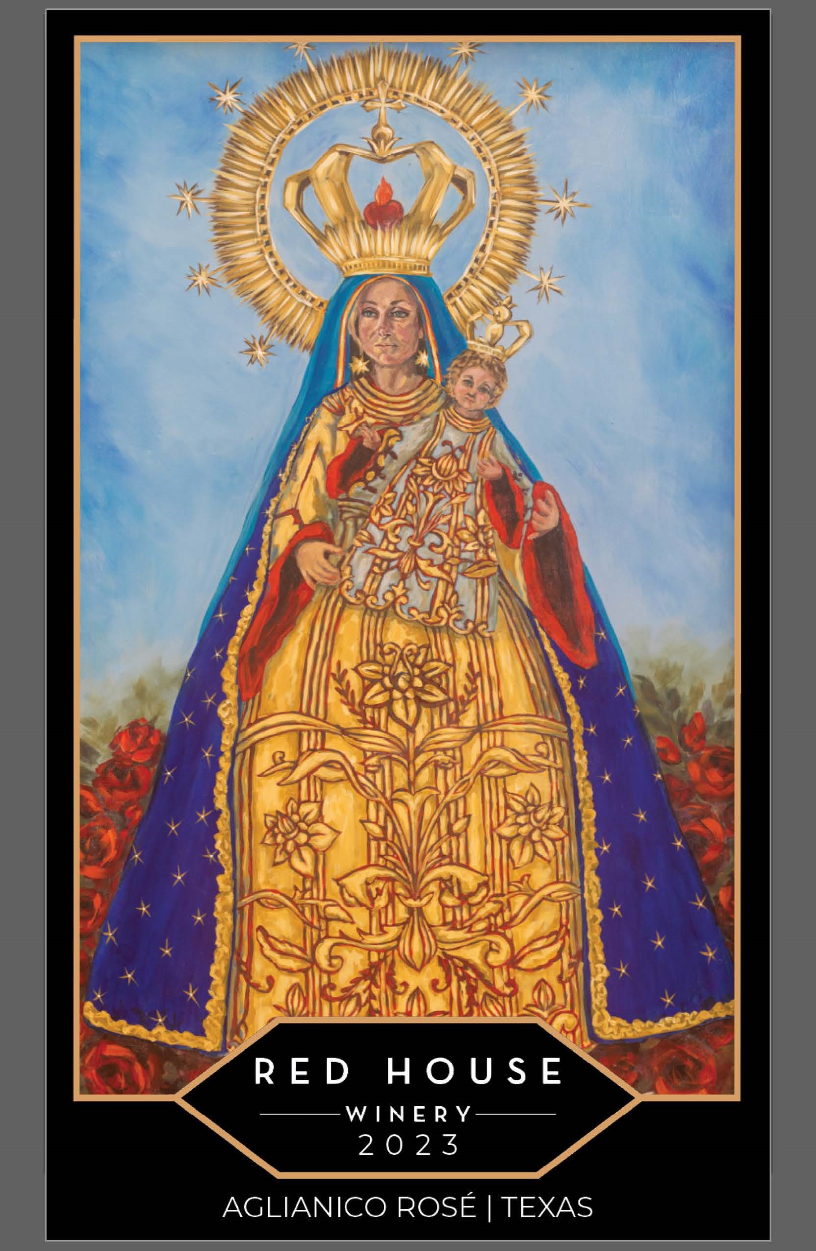 TABC label artwork for RED HOUSE WINERY LADY OF PILAR AGLIANICO ROSE