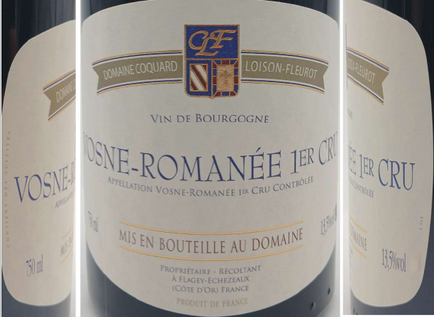 TABC label artwork for DOMAINE COQUARD LOISON-FLEUROT VOSNE-ROMANEE PREMIER CRU