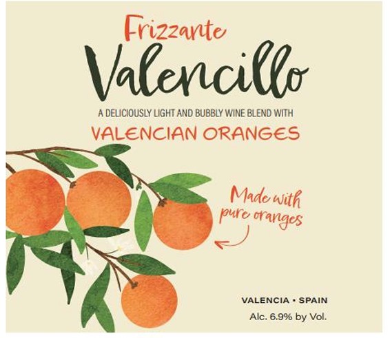 TABC label artwork for Frizzante Valencillo Orange Wine