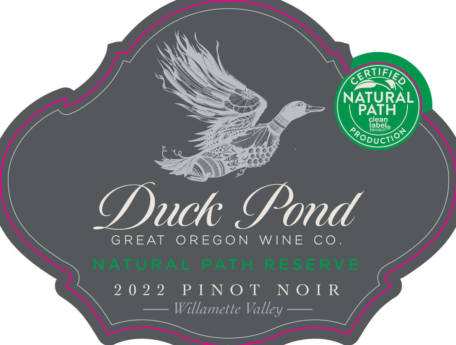 TABC label artwork for DUCK POND PINOT NOIR NATURAL RESERVE