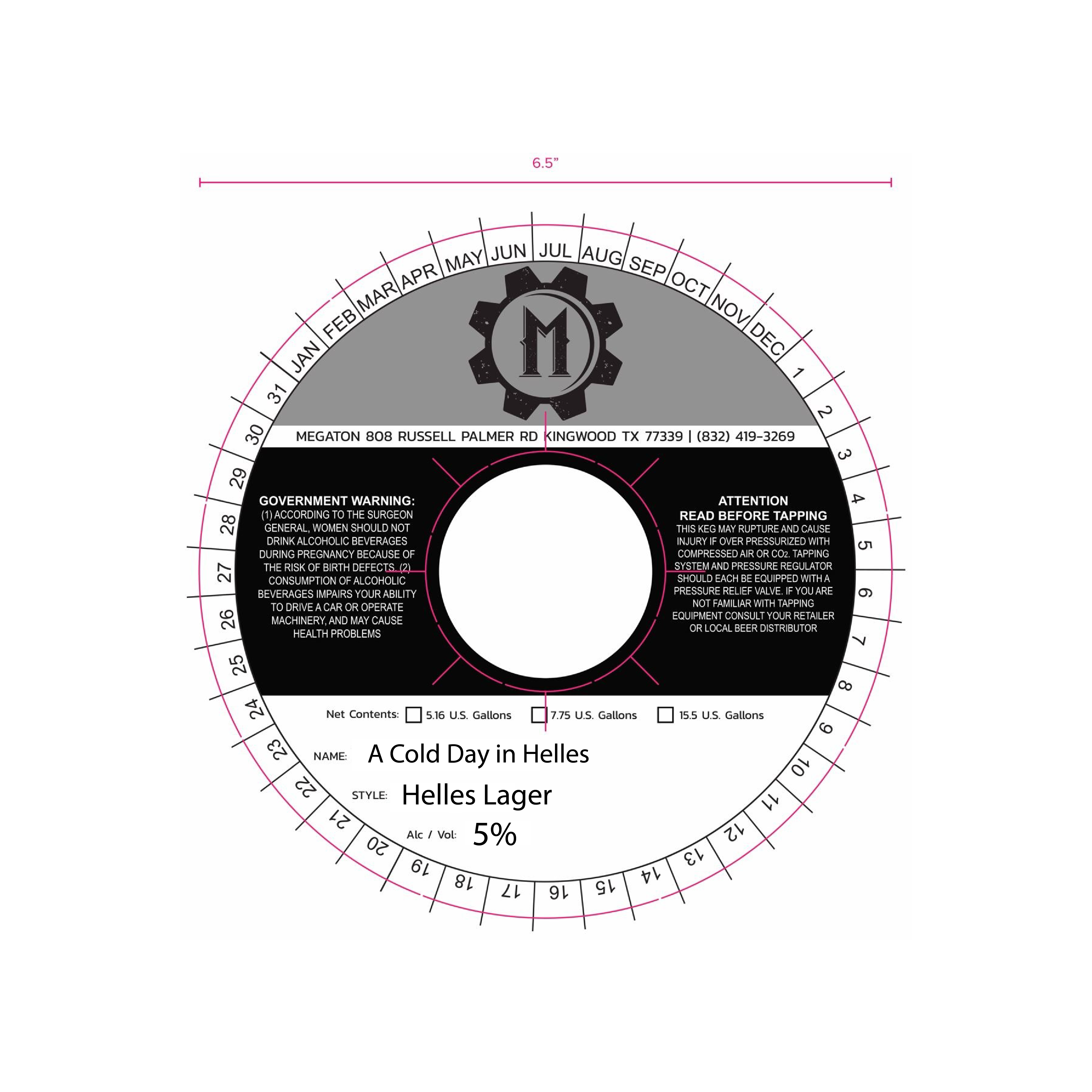 TABC label artwork for A Cold Day in Helles