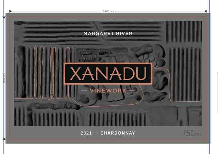 TABC label artwork for Xanadu Vineworks Chardonnay Margaret River