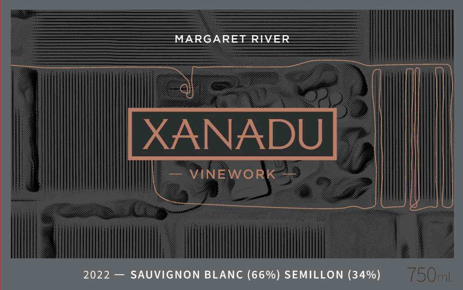 TABC label artwork for Xanadu Vinework Sauvignon Blanc Semillon Margaret River