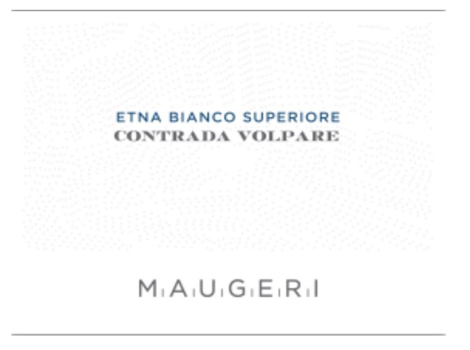 TABC label artwork for MAUGERI CONTRADA VOLPARE Carricante