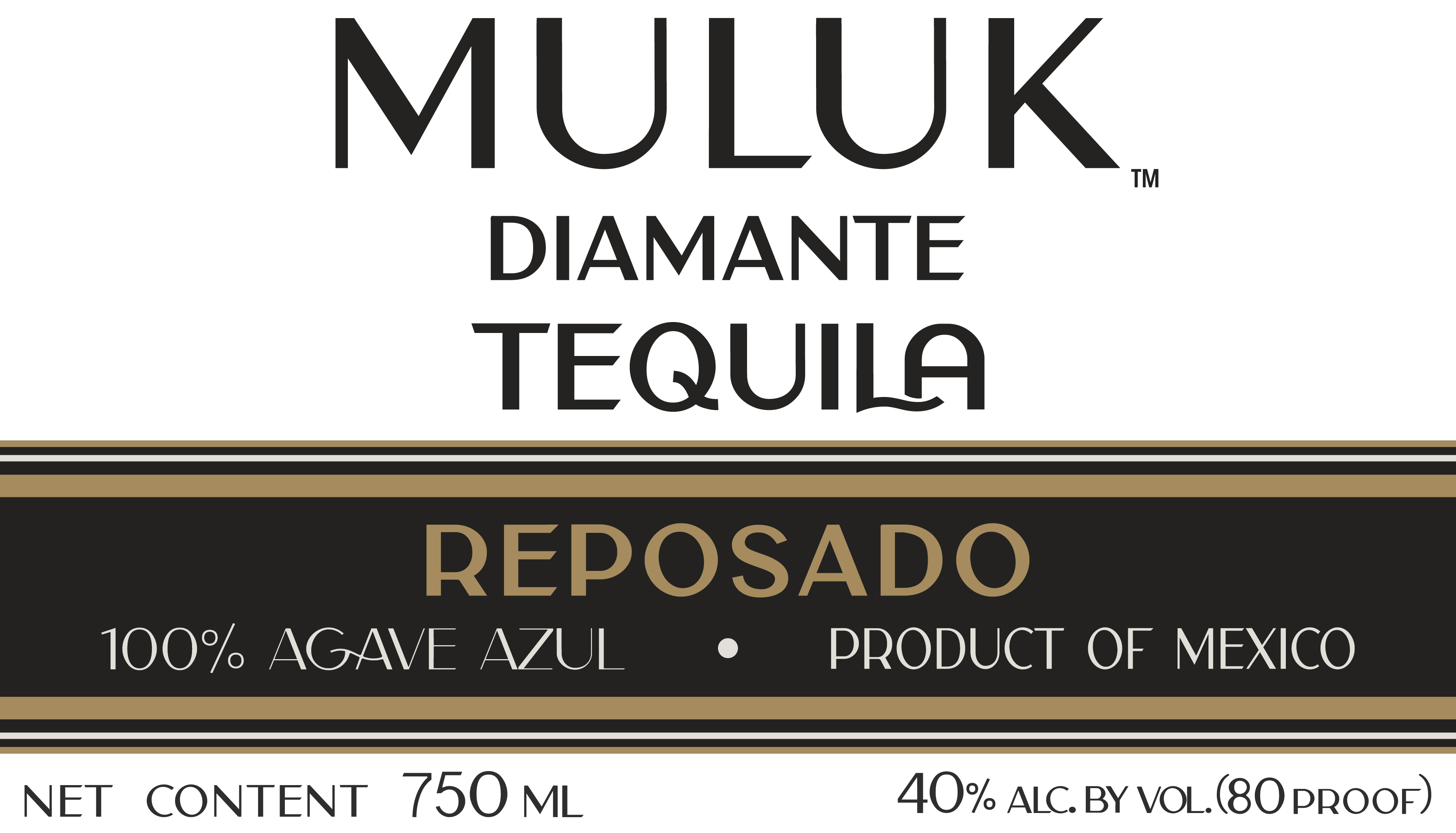 TABC label artwork for Muluk Diamante Reposado