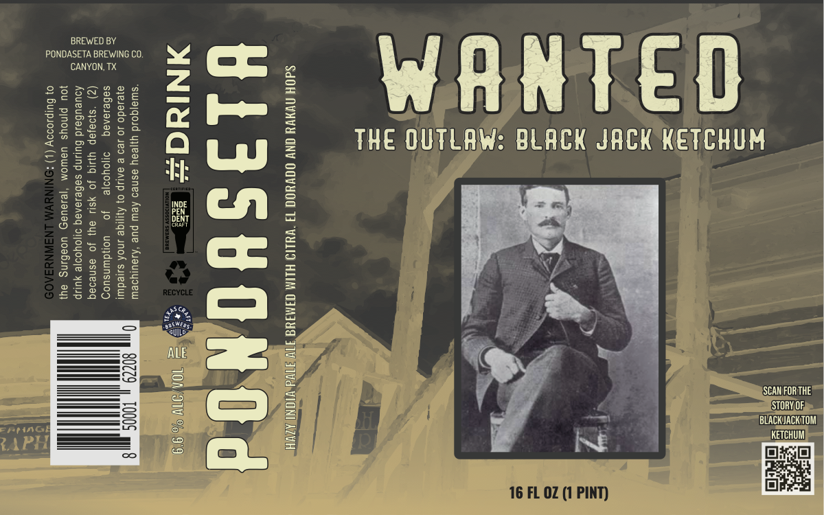 TABC label artwork for Black Jack Ketchum