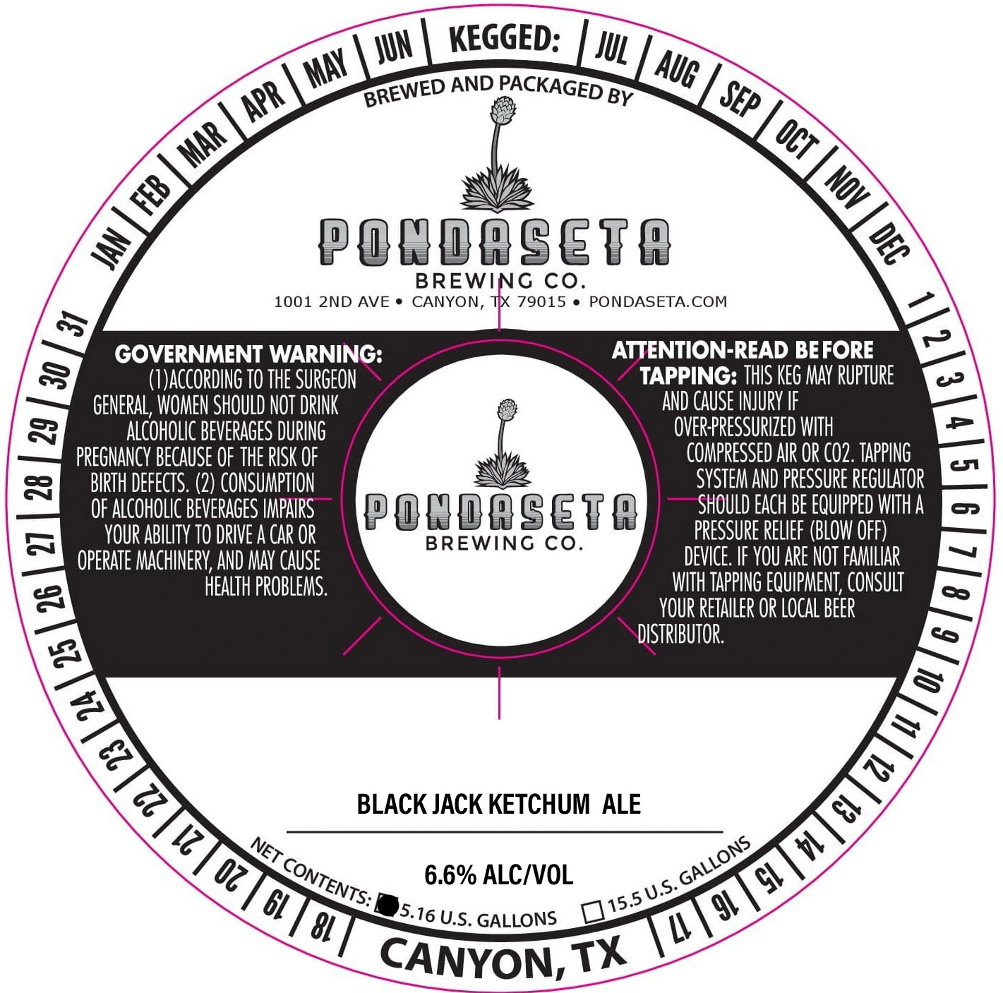 TABC label artwork for Black Jack Ketchum