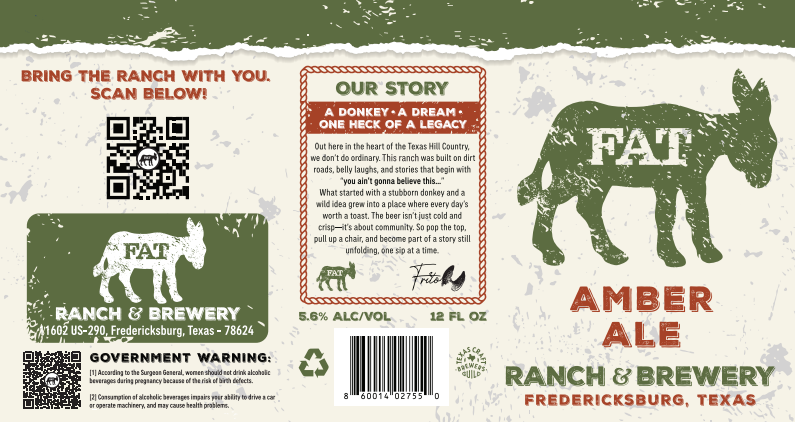 TABC label artwork for Fat Amber