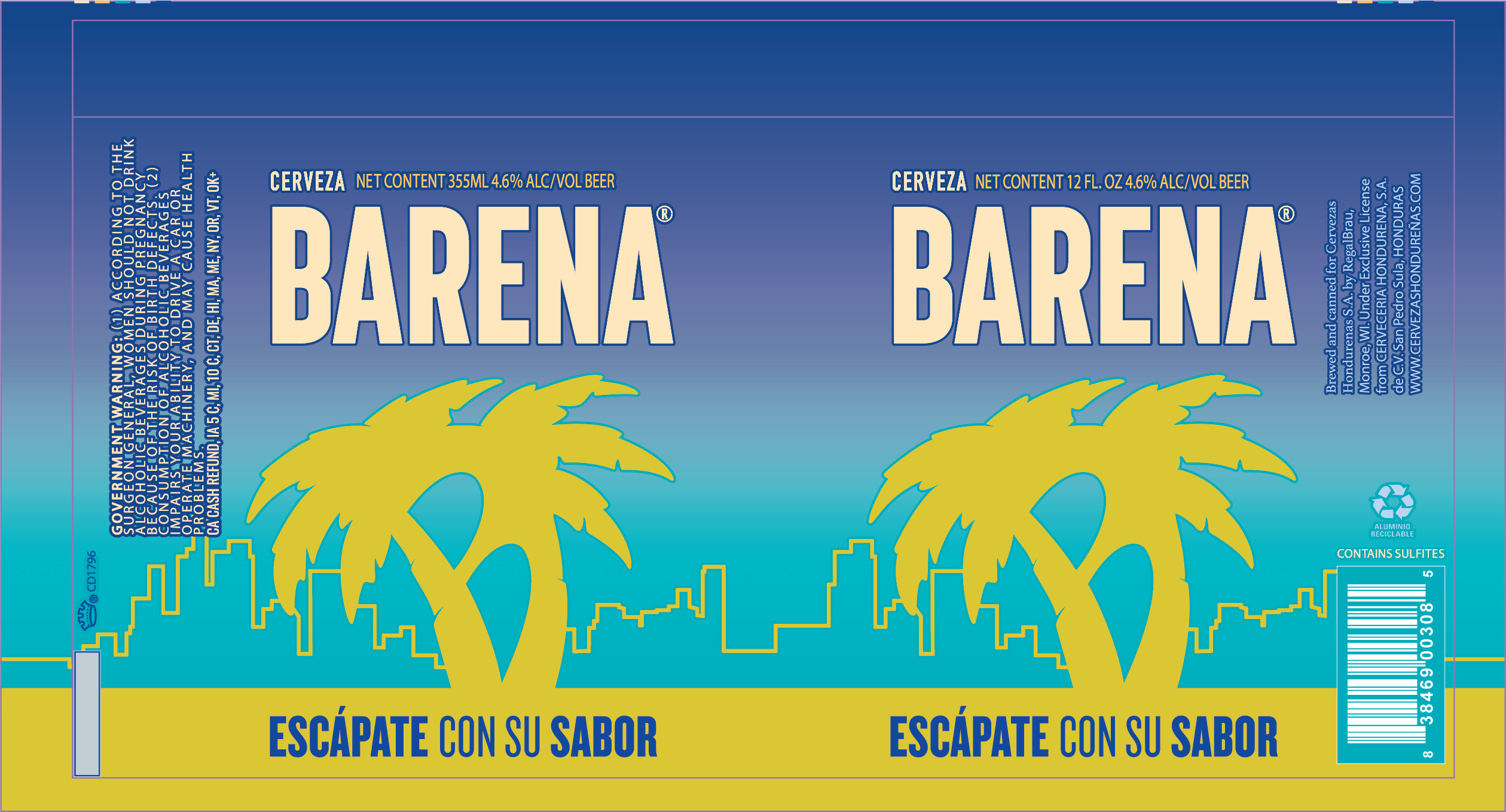 TABC label artwork for Barena