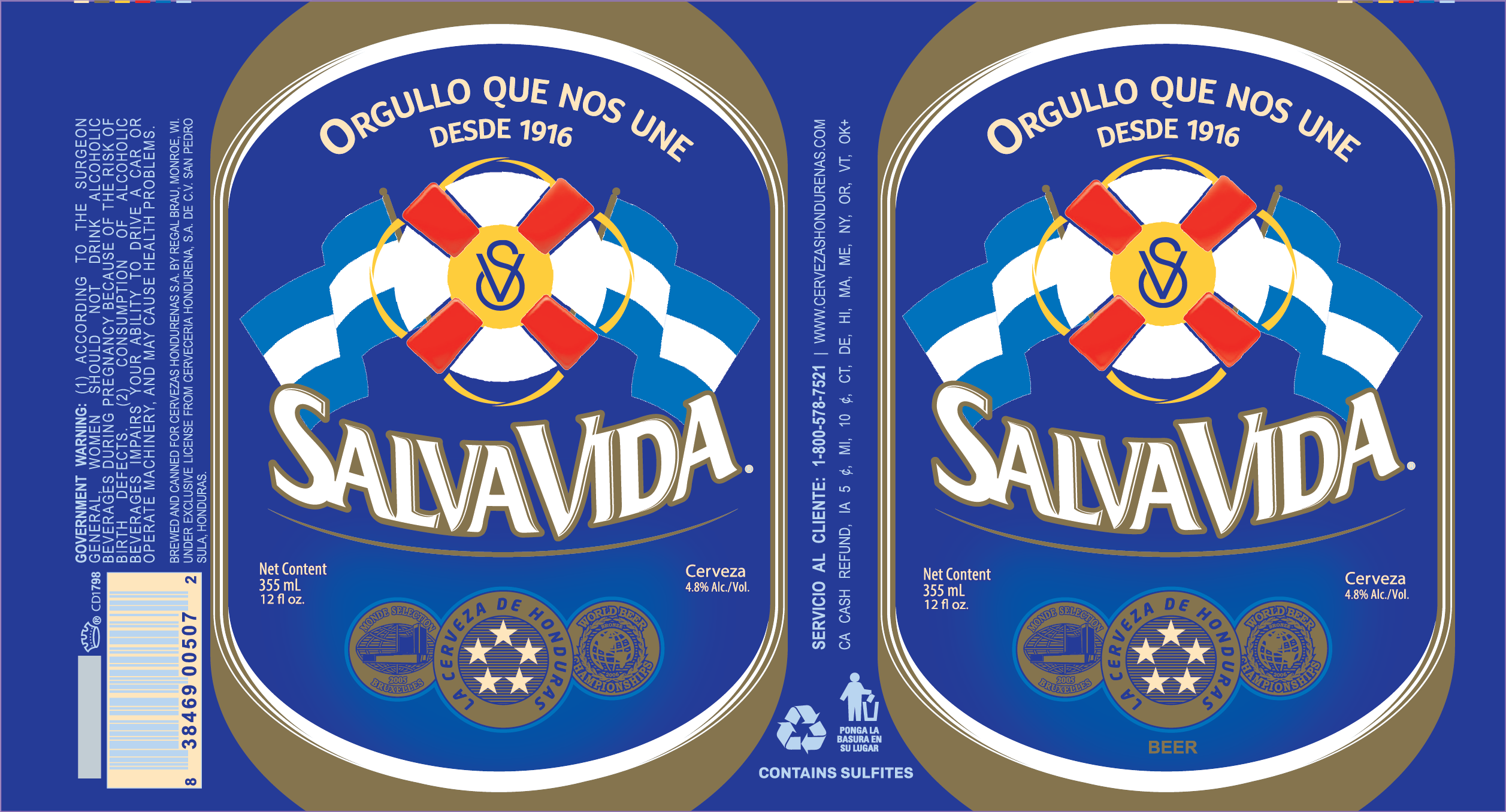 TABC label artwork for Salva Vida