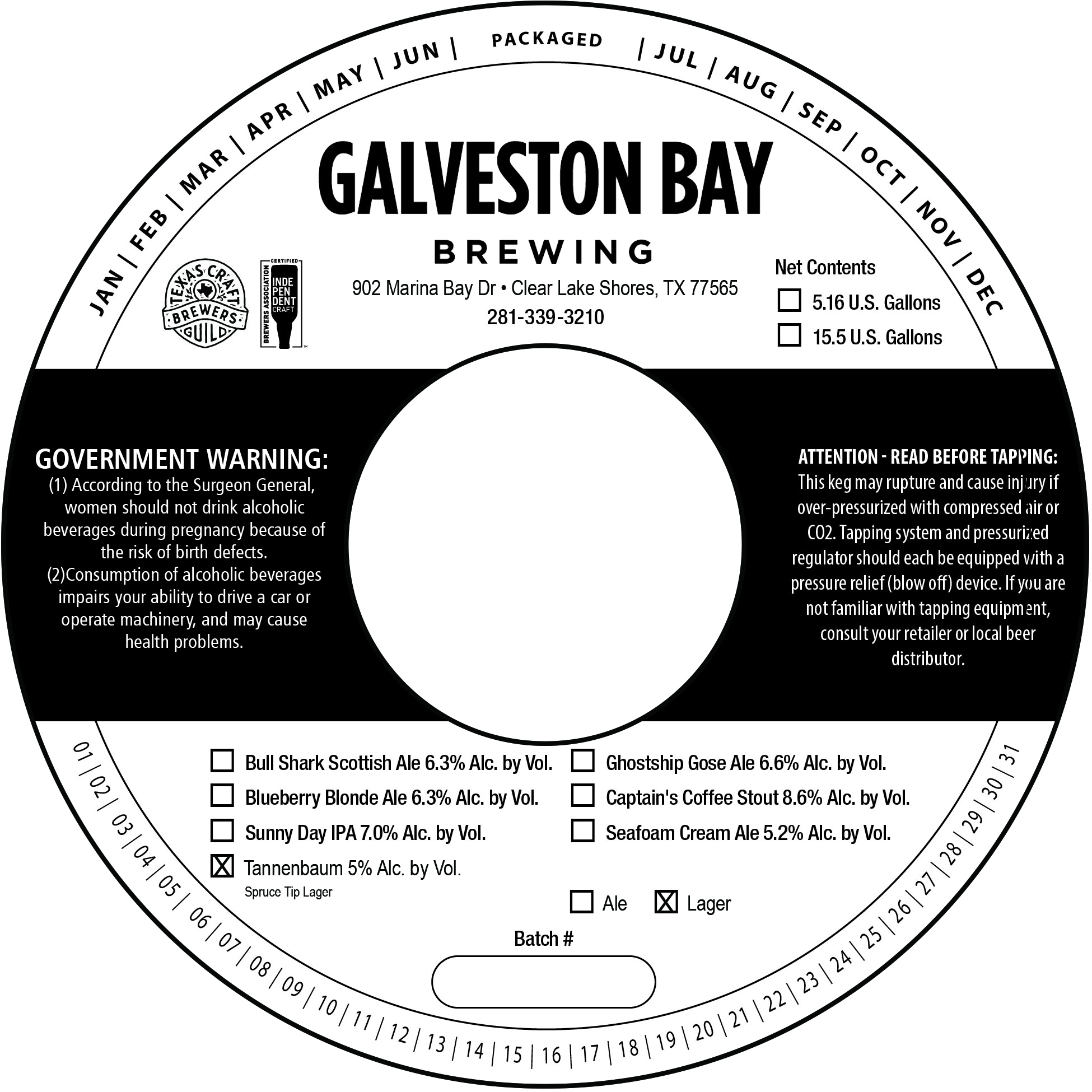 TABC label artwork for Tannenbaum