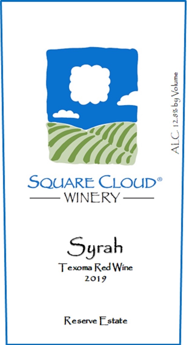 TABC label artwork for SQUARE CLOUD WINERY SYRAH