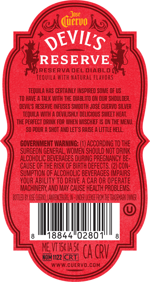 TABC label artwork for Jose Cuervo Devil's Reserve