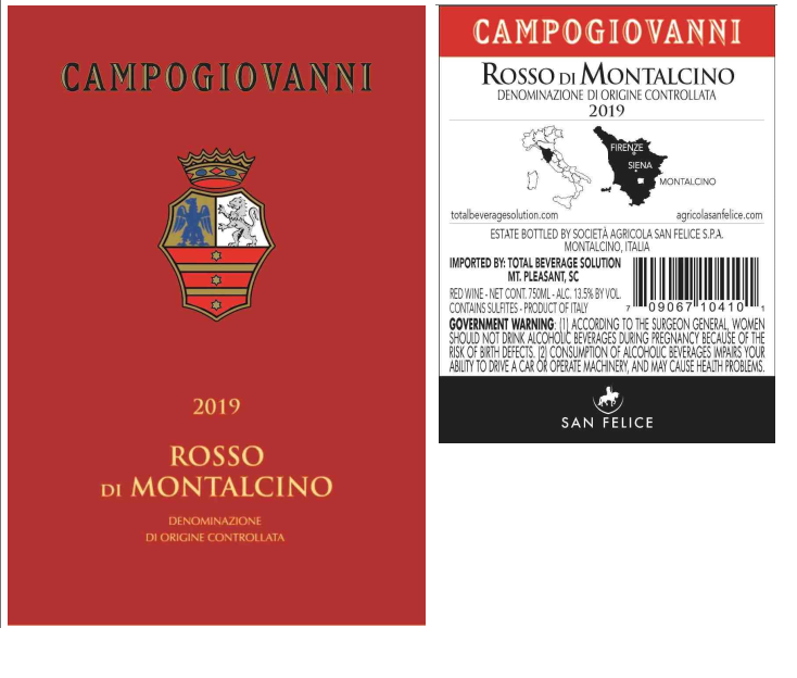 TABC label artwork for Campogiovanni Rosso di Montalcino