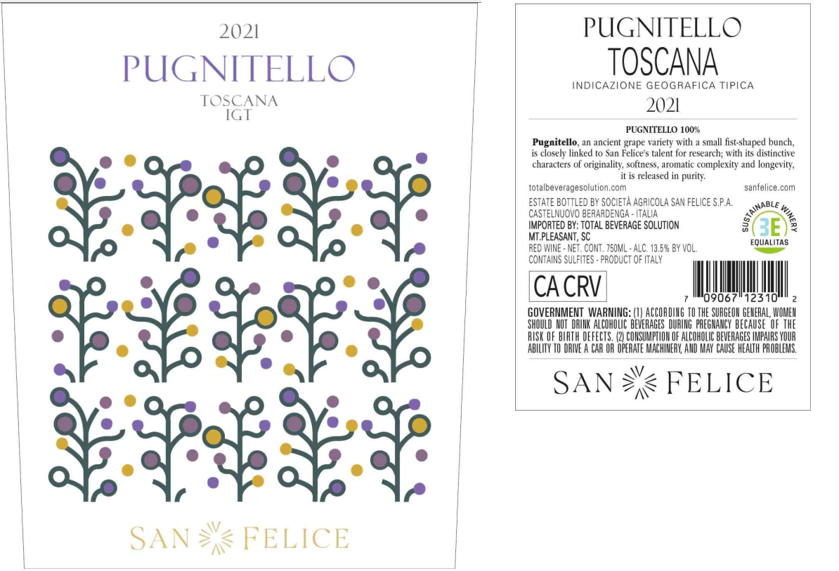 TABC label artwork for San Felice Pugnitello Toscana
