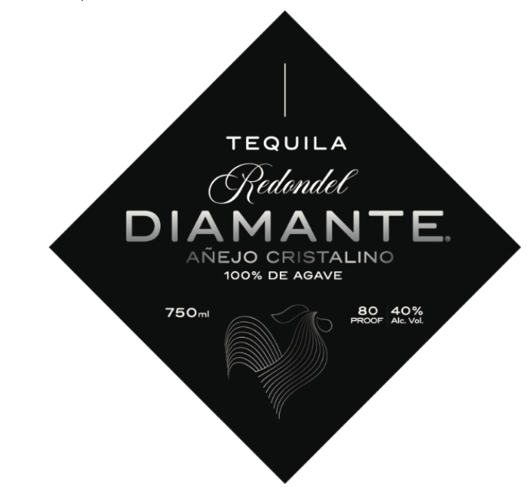 TABC label artwork for Tequila Redondel Diamante Anejo Cristalino