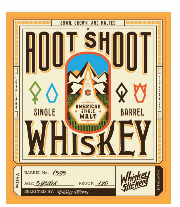 TABC label artwork for ROOT SHOOT WHISKEY MILES HIGH