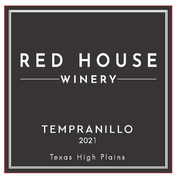 TABC label artwork for Red House Winery Tempranillo