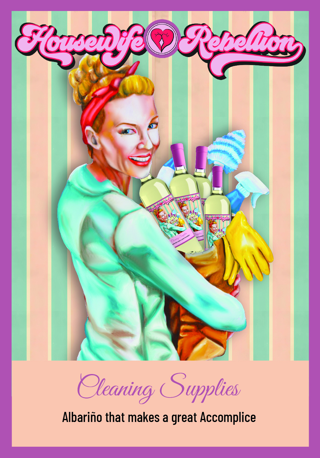 TABC label artwork for HOUSEWIFE REBELLION ALBARINO