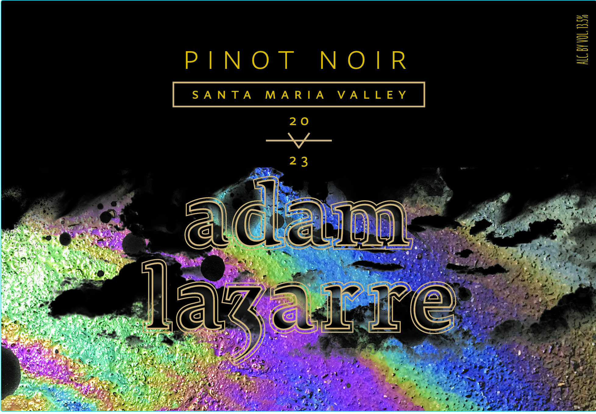 TABC label artwork for Adam LaZarre Cellars Pinot Noir, Santa Maria Valley