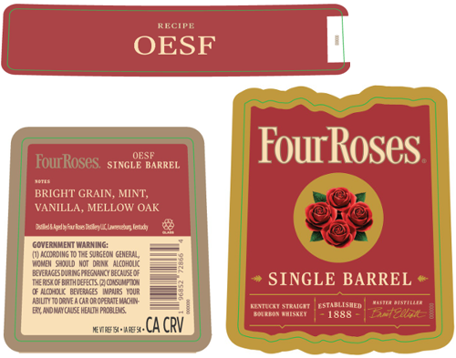 TABC label artwork for FOUR ROSES SINGLE BARREL OESF