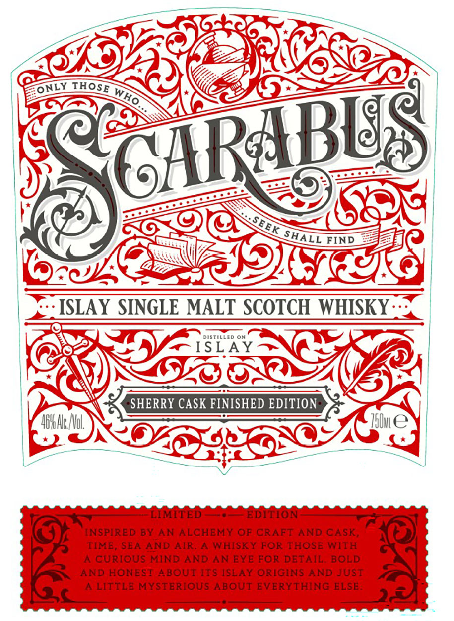 TABC label artwork for Scarabus Islay Single Malt Scotch Whisky