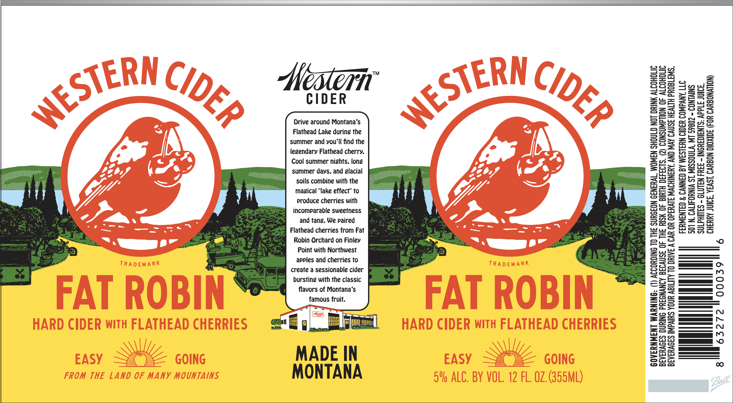 TABC label artwork for WESTERN CIDER FAT ROBIN HARD CIDER